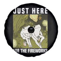 Funny Frog 4th of July Spare Tire Cover Just Here For The Fireworks - Wonder Print Shop