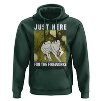Funny Frog 4th of July Hoodie Just Here For The Fireworks - Wonder Print Shop