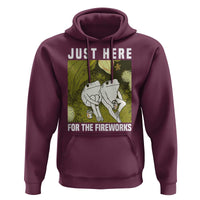 Funny Frog 4th of July Hoodie Just Here For The Fireworks - Wonder Print Shop