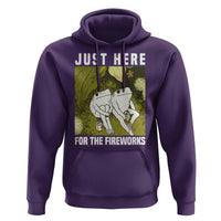 Funny Frog 4th of July Hoodie Just Here For The Fireworks - Wonder Print Shop