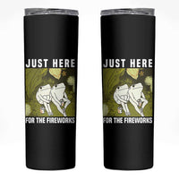 Funny Frog 4th of July Skinny Tumbler Just Here For The Fireworks