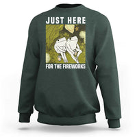 Funny Frog 4th of July Sweatshirt Just Here For The Fireworks - Wonder Print Shop