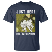 Funny Frog 4th of July T Shirt Just Here For The Fireworks - Wonder Print Shop