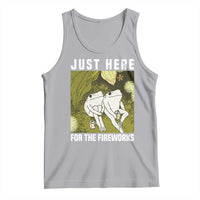 Funny Frog 4th of July Tank Top Just Here For The Fireworks - Wonder Print Shop