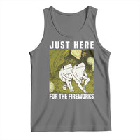 Funny Frog 4th of July Tank Top Just Here For The Fireworks - Wonder Print Shop