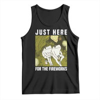 Funny Frog 4th of July Tank Top Just Here For The Fireworks - Wonder Print Shop