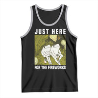 Funny Frog 4th of July Tank Top Just Here For The Fireworks - Wonder Print Shop