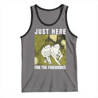 Funny Frog 4th of July Tank Top Just Here For The Fireworks - Wonder Print Shop