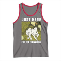 Funny Frog 4th of July Tank Top Just Here For The Fireworks - Wonder Print Shop
