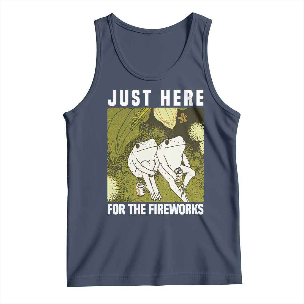 Funny Frog 4th of July Tank Top Just Here For The Fireworks - Wonder Print Shop