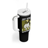 Funny Frog 4th of July Tumbler With Handle Just Here For The Fireworks