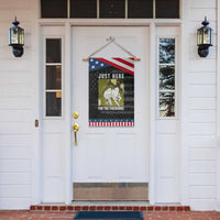 Funny Frog 4th of July Garden Flag Just Here For The Fireworks