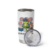 Feral & Free Tumbler Cup Funny 4th of July Patriotic Frog Lovers