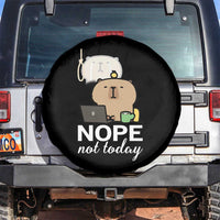 Nope Not Today Spare Tire Cover Funny Lazy Capybara Meme - Wonder Print Shop