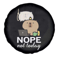 Nope Not Today Spare Tire Cover Funny Lazy Capybara Meme - Wonder Print Shop