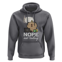 Nope Not Today Hoodie Funny Lazy Capybara Meme - Wonder Print Shop