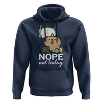 Nope Not Today Hoodie Funny Lazy Capybara Meme - Wonder Print Shop