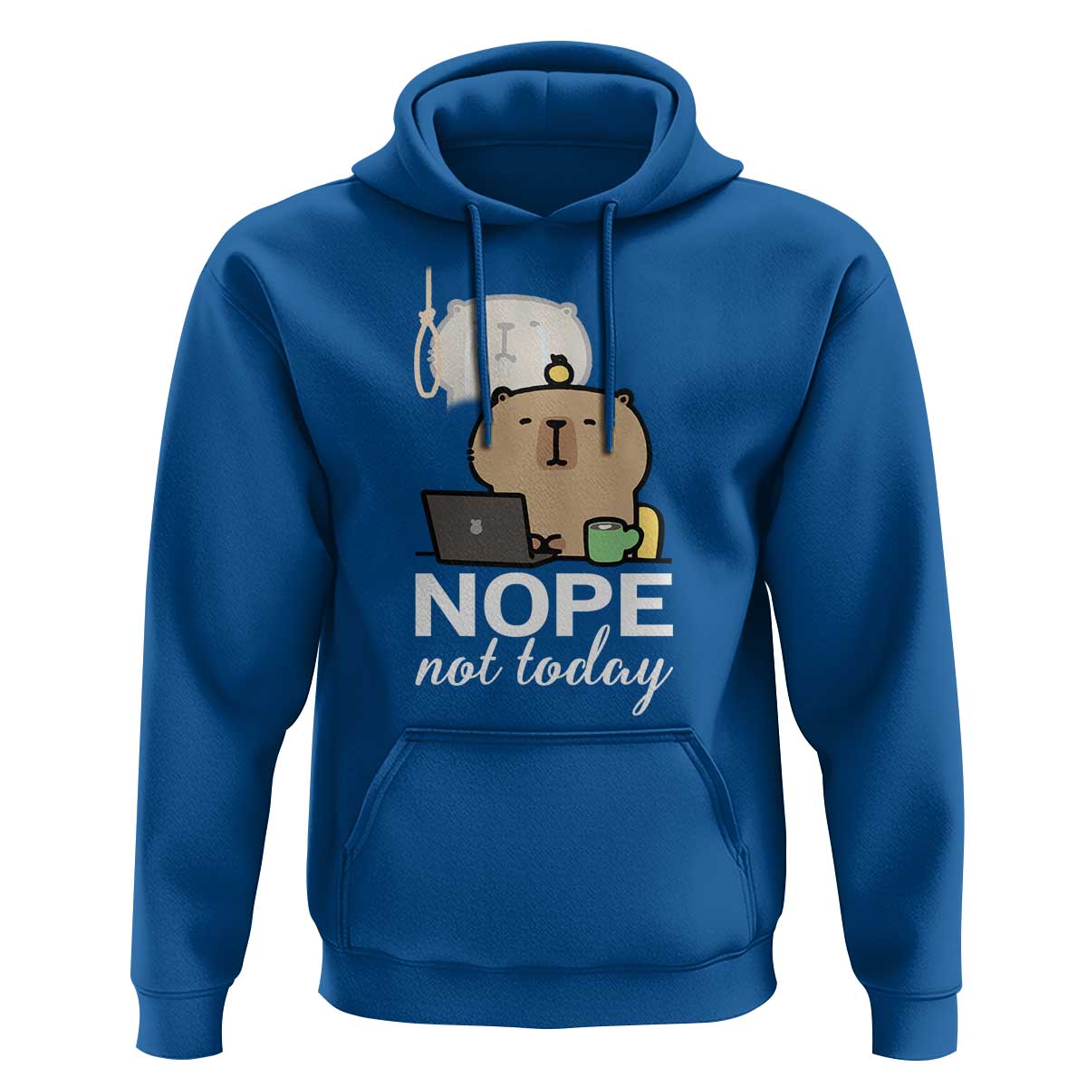 Nope Not Today Hoodie Funny Lazy Capybara Meme - Wonder Print Shop