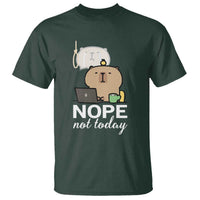 Nope Not Today T Shirt Funny Lazy Capybara Meme - Wonder Print Shop