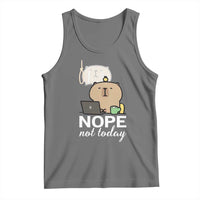 Nope Not Today Tank Top Funny Lazy Capybara Meme - Wonder Print Shop