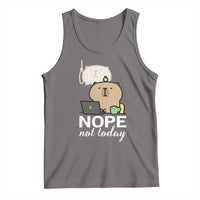 Nope Not Today Tank Top Funny Lazy Capybara Meme - Wonder Print Shop