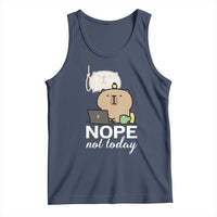 Nope Not Today Tank Top Funny Lazy Capybara Meme - Wonder Print Shop