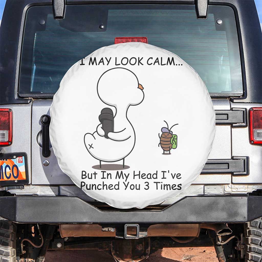 In My Head I Have Pecked You 3 Times Spare Tire Cover Funny Duck Sarcastic Farm Humor - Wonder Print Shop