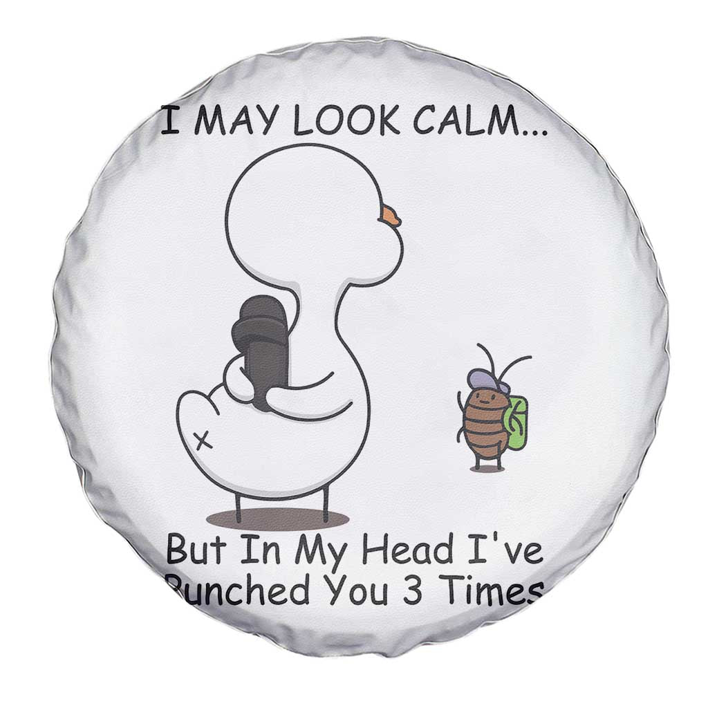 In My Head I Have Pecked You 3 Times Spare Tire Cover Funny Duck Sarcastic Farm Humor - Wonder Print Shop