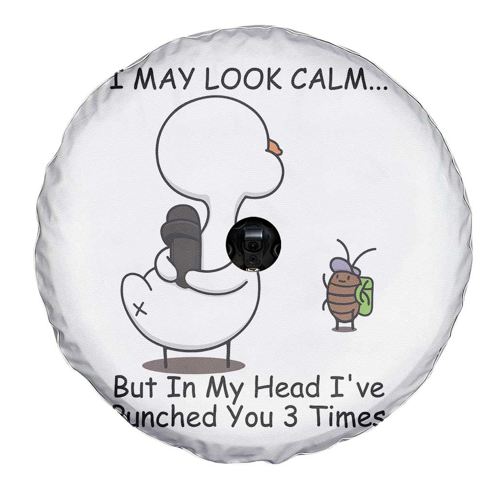 In My Head I Have Pecked You 3 Times Spare Tire Cover Funny Duck Sarcastic Farm Humor - Wonder Print Shop