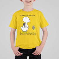 In My Head I Have Pecked You 3 Times T Shirt For Kid Funny Duck Sarcastic Farm Humor - Wonder Print Shop