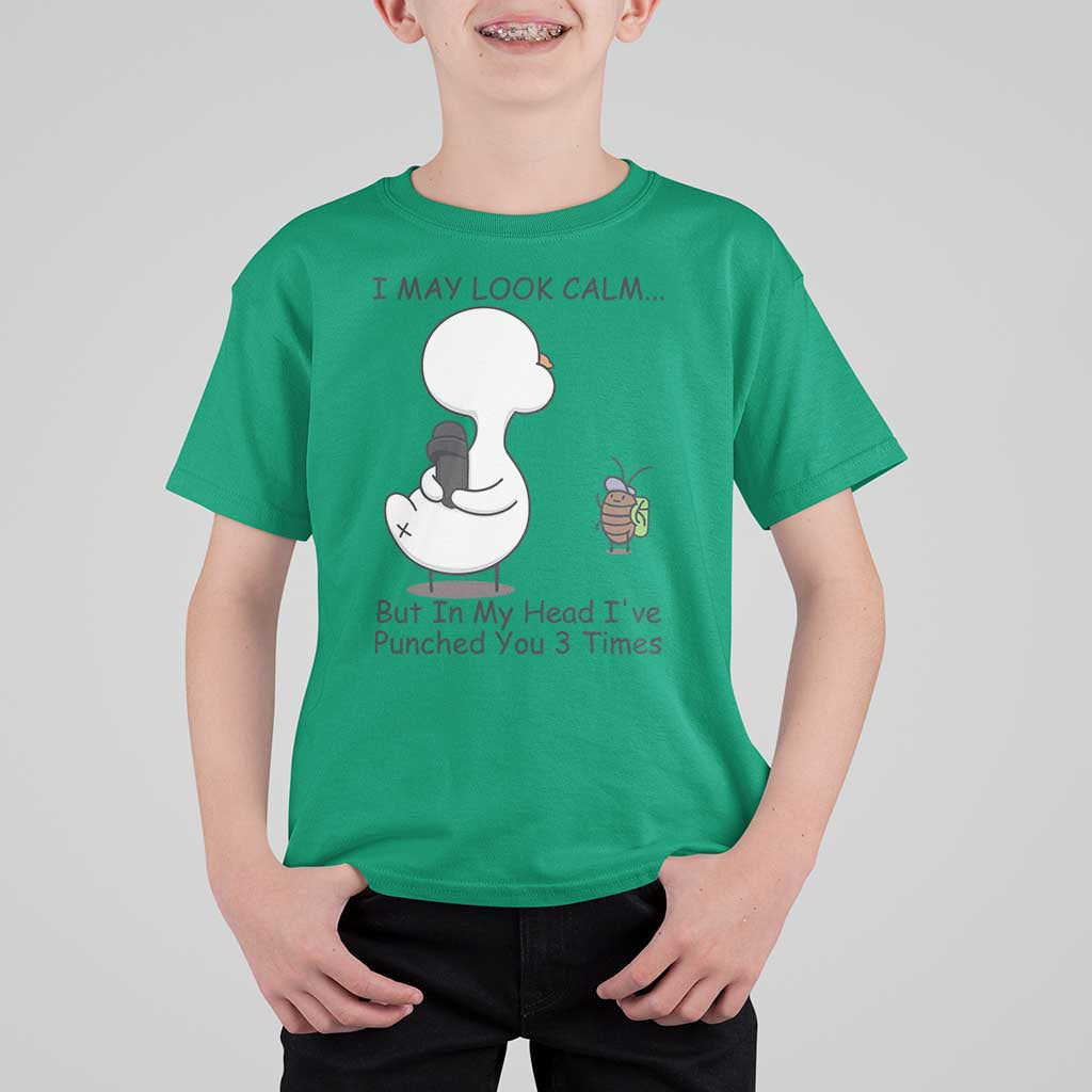 In My Head I Have Pecked You 3 Times T Shirt For Kid Funny Duck Sarcastic Farm Humor - Wonder Print Shop