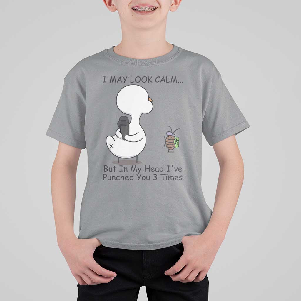 In My Head I Have Pecked You 3 Times T Shirt For Kid Funny Duck Sarcastic Farm Humor - Wonder Print Shop