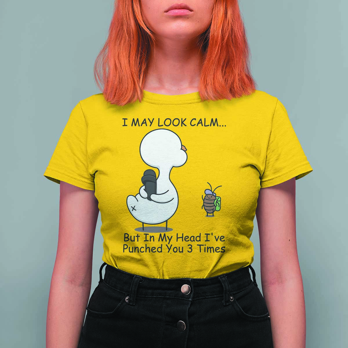 In My Head I Have Pecked You 3 Times T Shirt For Women Funny Duck Sarcastic Farm Humor - Wonder Print Shop