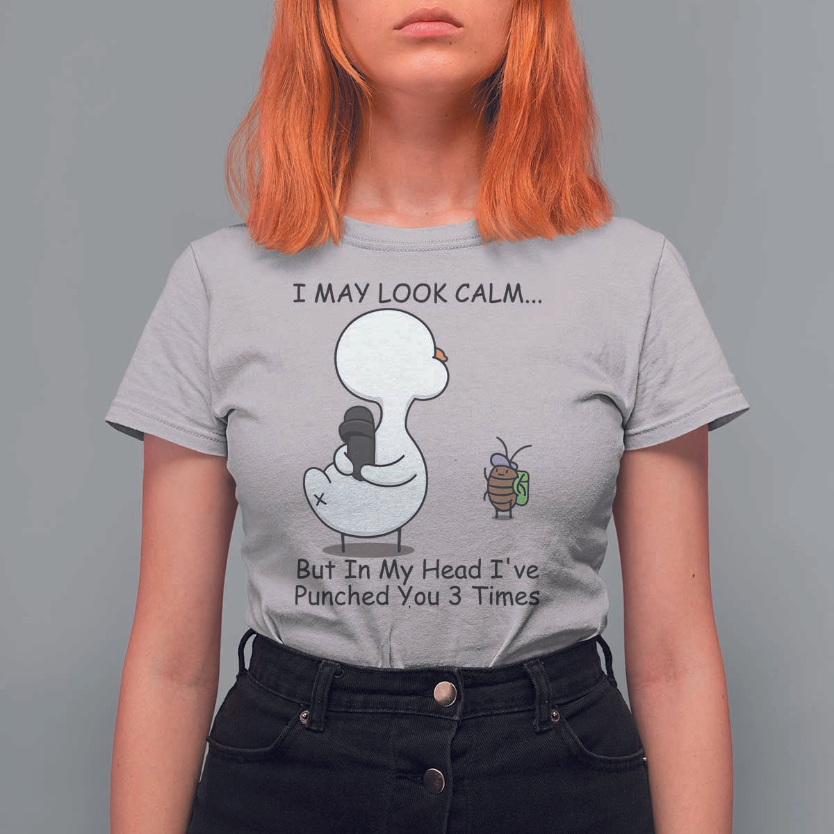 In My Head I Have Pecked You 3 Times T Shirt For Women Funny Duck Sarcastic Farm Humor - Wonder Print Shop