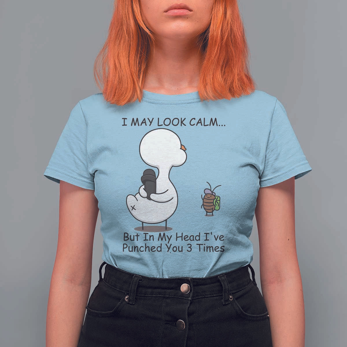 In My Head I Have Pecked You 3 Times T Shirt For Women Funny Duck Sarcastic Farm Humor - Wonder Print Shop