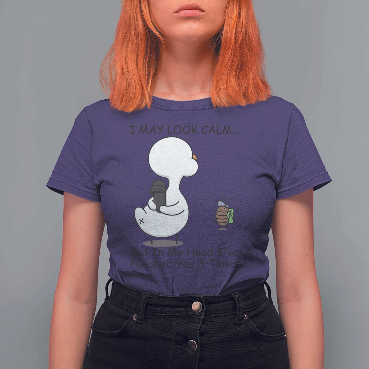 In My Head I Have Pecked You 3 Times T Shirt For Women Funny Duck Sarcastic Farm Humor - Wonder Print Shop