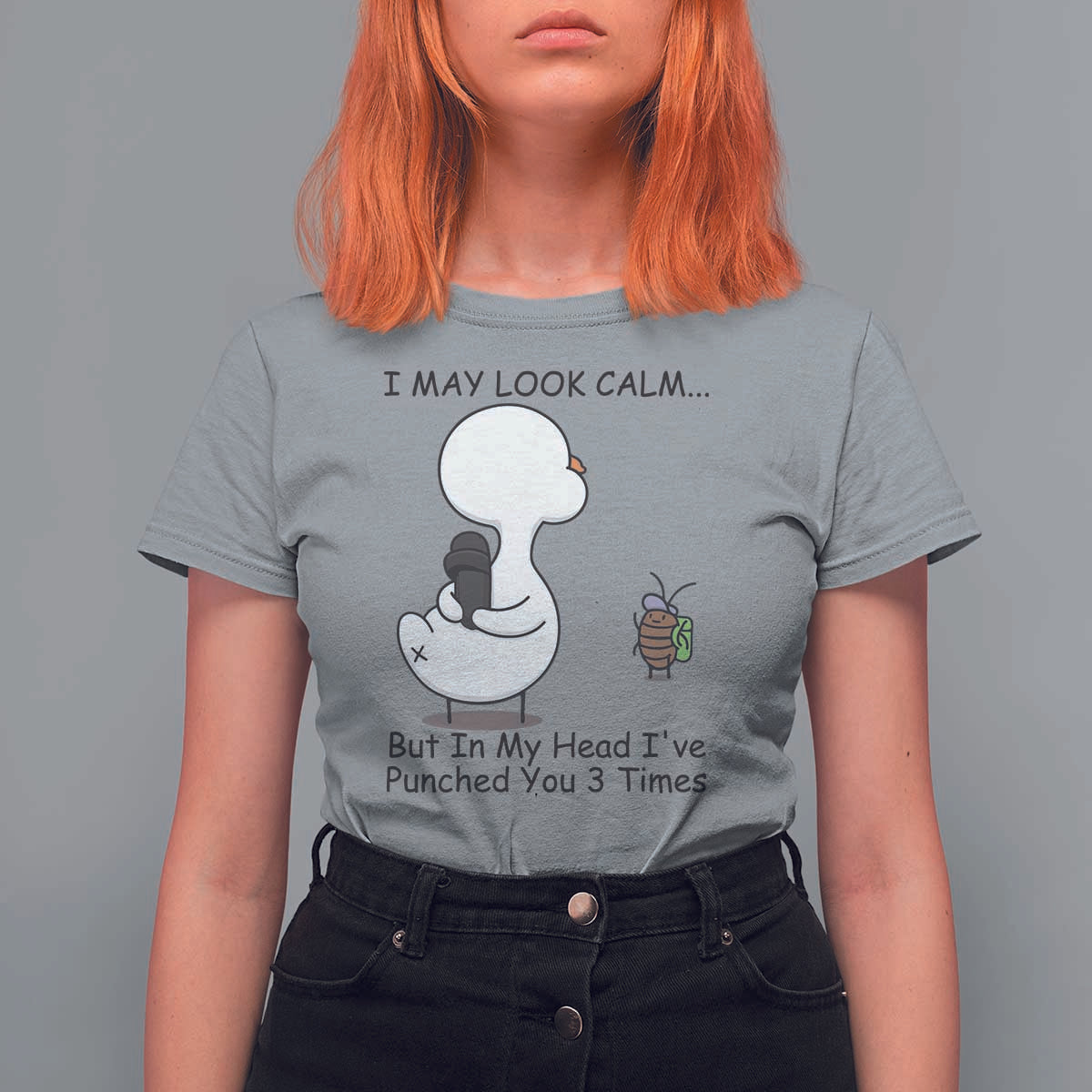 In My Head I Have Pecked You 3 Times T Shirt For Women Funny Duck Sarcastic Farm Humor - Wonder Print Shop