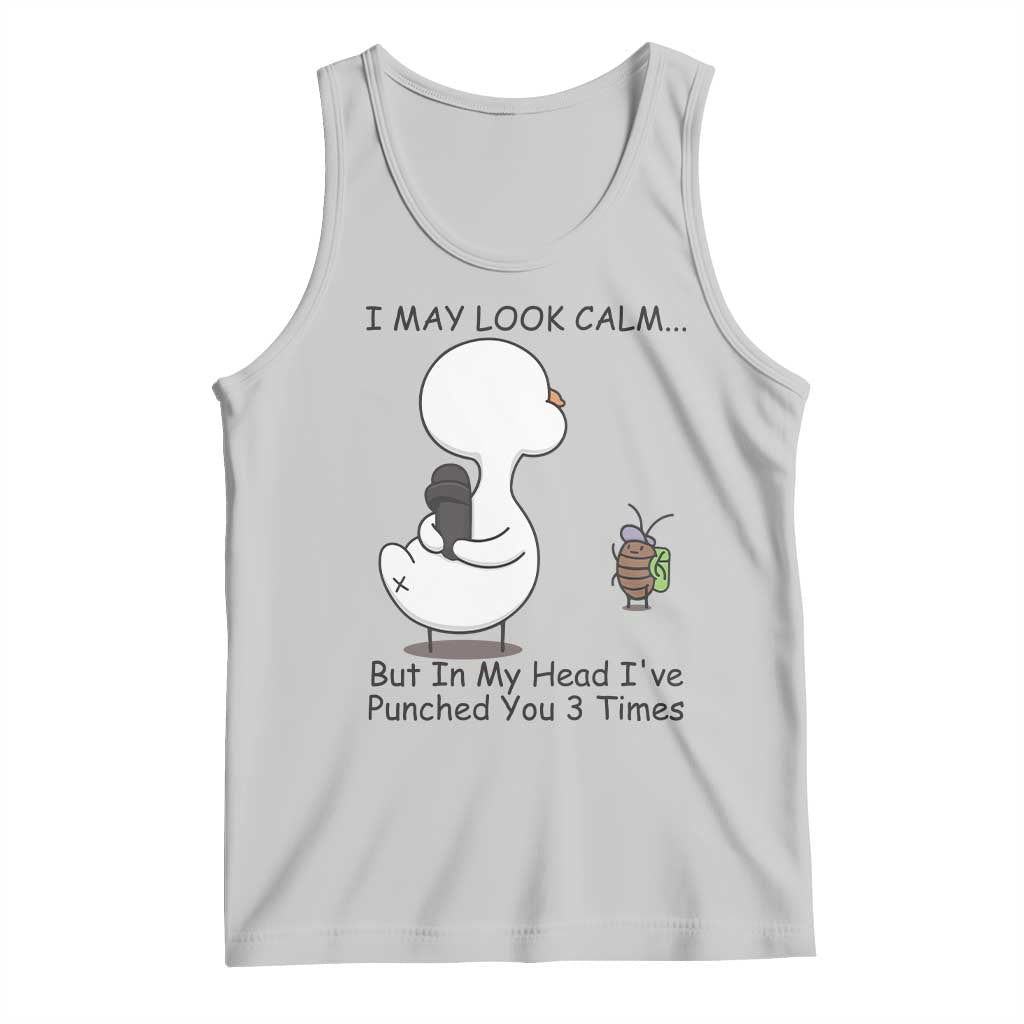 In My Head I Have Pecked You 3 Times Tank Top Funny Duck Sarcastic Farm Humor - Wonder Print Shop