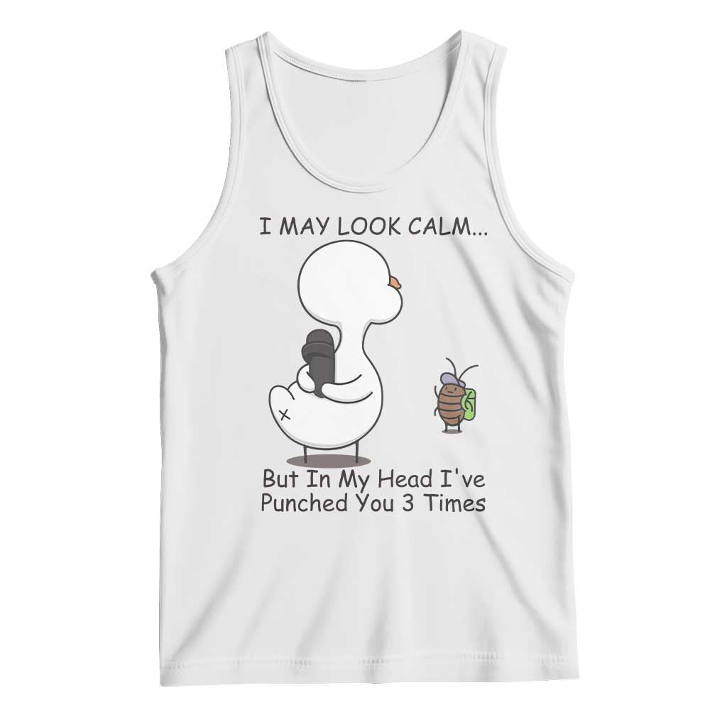 In My Head I Have Pecked You 3 Times Tank Top Funny Duck Sarcastic Farm Humor - Wonder Print Shop