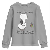 In My Head I Have Pecked You 3 Times Youth Sweatshirt Funny Duck Sarcastic Farm Humor - Wonder Print Shop