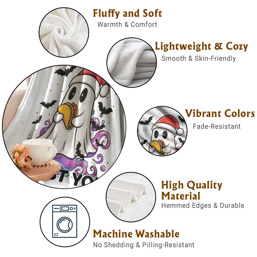 Funny Ghost Halloween Christmas Throw Blanket Ghost You - Wonder Print Shop