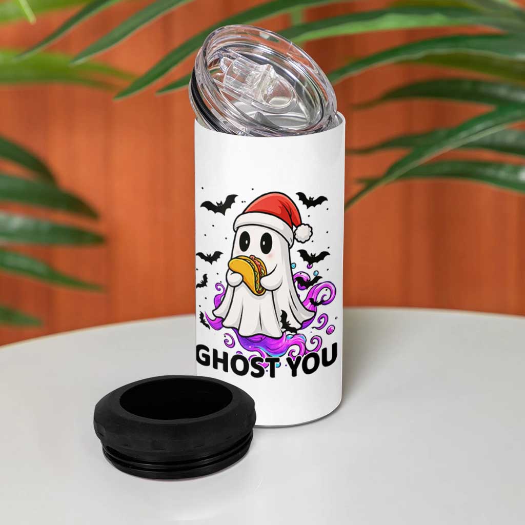 Funny Ghost Halloween Christmas 4 in 1 Can Cooler Tumbler Ghost You - Wonder Print Shop