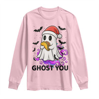 Funny Ghost Halloween Christmas Long Sleeve Shirt Ghost You - Wonder Print Shop
