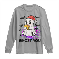 Funny Ghost Halloween Christmas Long Sleeve Shirt Ghost You - Wonder Print Shop