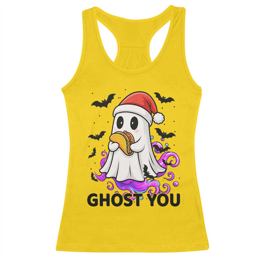 Funny Ghost Halloween Christmas Racerback Tank Top Ghost You - Wonder Print Shop