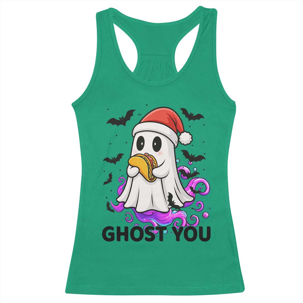 Funny Ghost Halloween Christmas Racerback Tank Top Ghost You - Wonder Print Shop