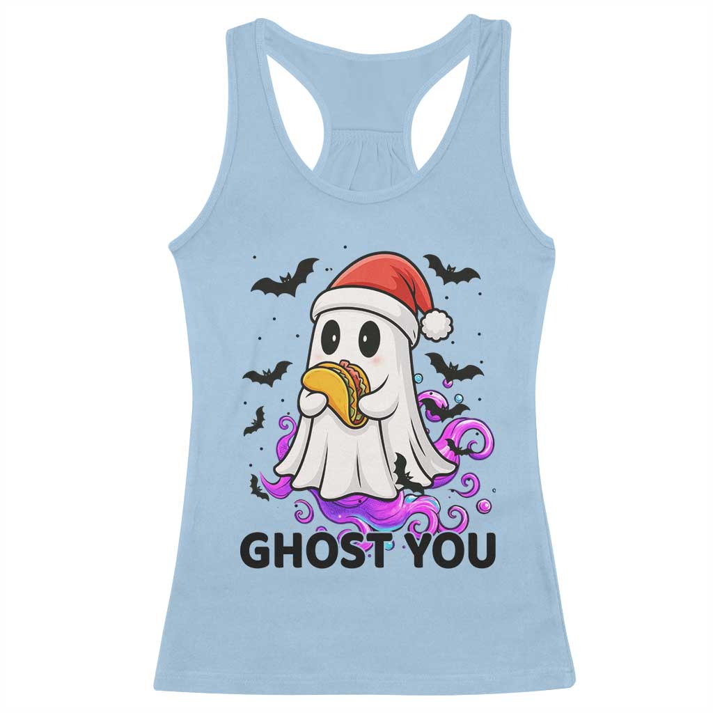 Funny Ghost Halloween Christmas Racerback Tank Top Ghost You - Wonder Print Shop