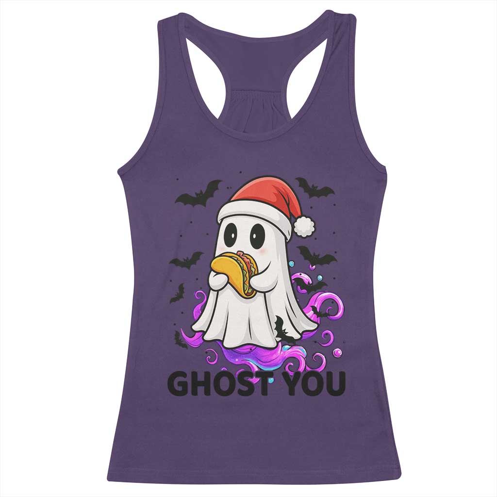 Funny Ghost Halloween Christmas Racerback Tank Top Ghost You - Wonder Print Shop