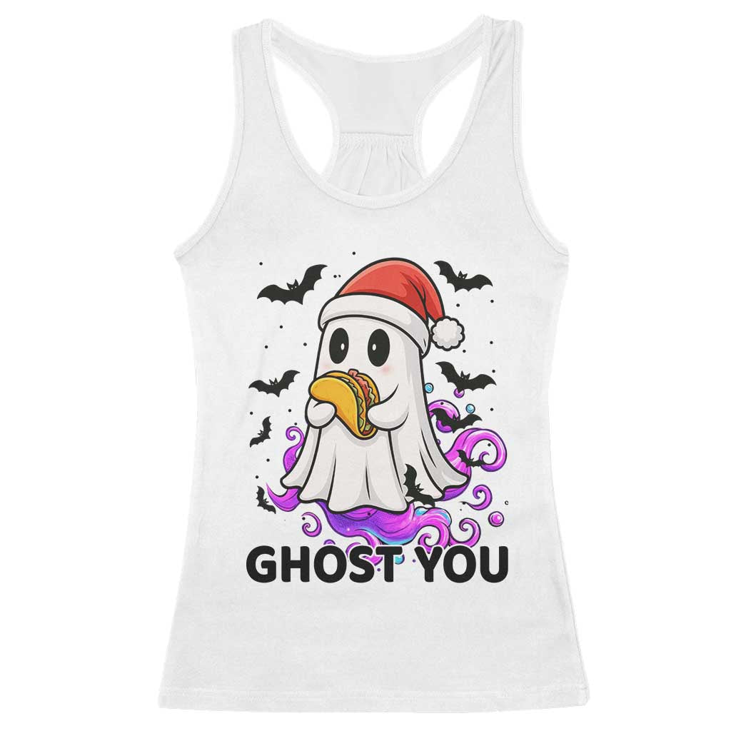Funny Ghost Halloween Christmas Racerback Tank Top Ghost You - Wonder Print Shop