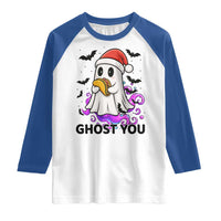 Funny Ghost Halloween Christmas Raglan Shirt Ghost You - Wonder Print Shop